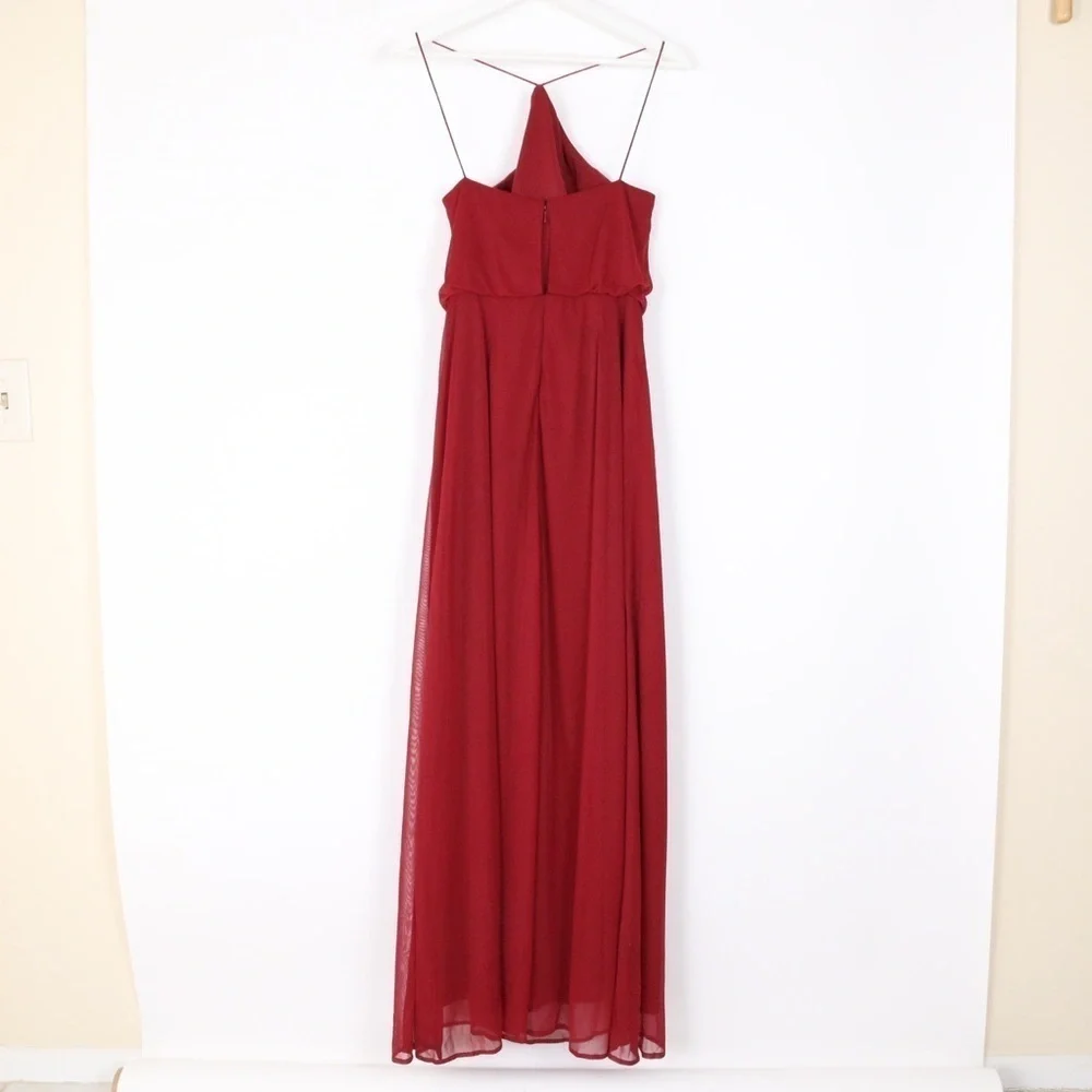 Alfred Sung Halter Neck Formal Maxi Dress - Picture 5 of 9